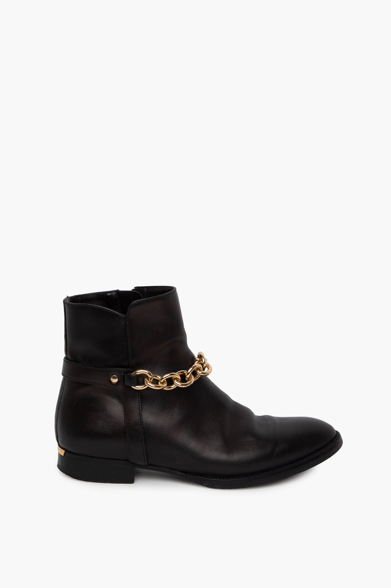 Burberry Black Chain Ankle Boots Size 37