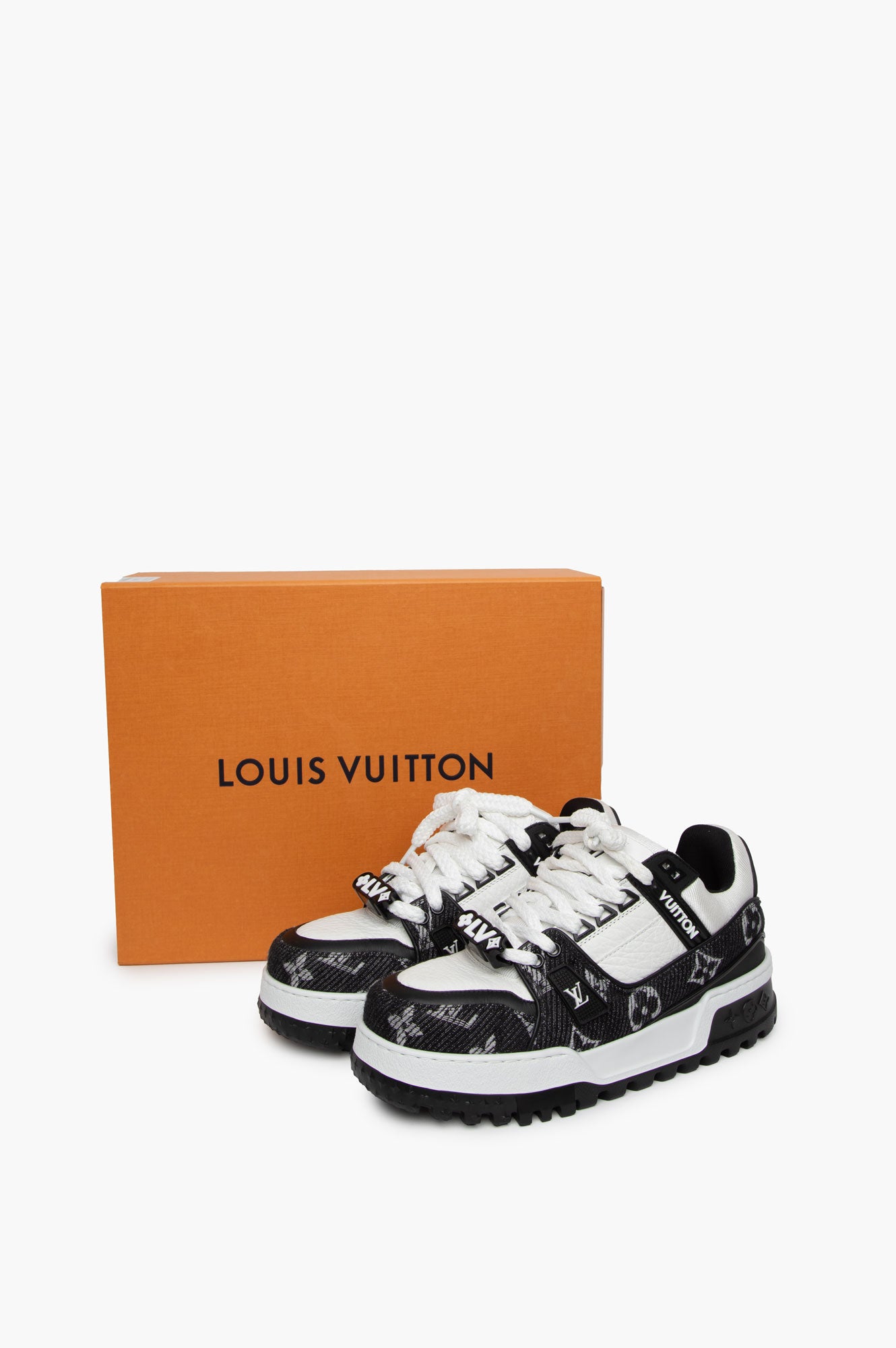 Louis Vuitton Black Trainer Maxi Sneaker Size 38.5