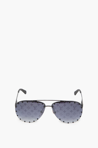 Louis Vuitton Black Monogram Pilot Sunglasses