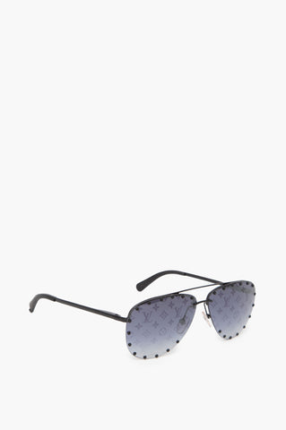 Louis Vuitton Black Monogram Pilot Sunglasses