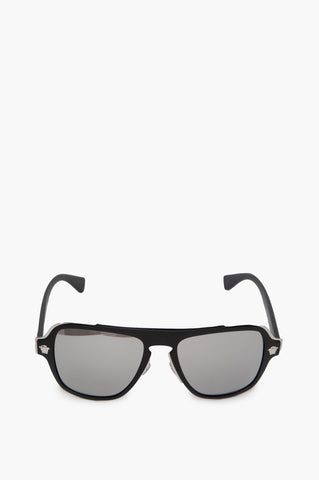 Versace Black Frame Aviator Sunglasses