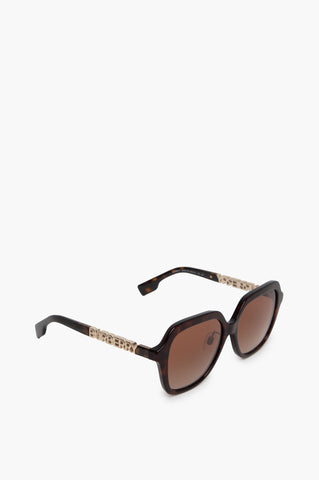 Burberry Brown Frame With Logo Leg Sunglasses