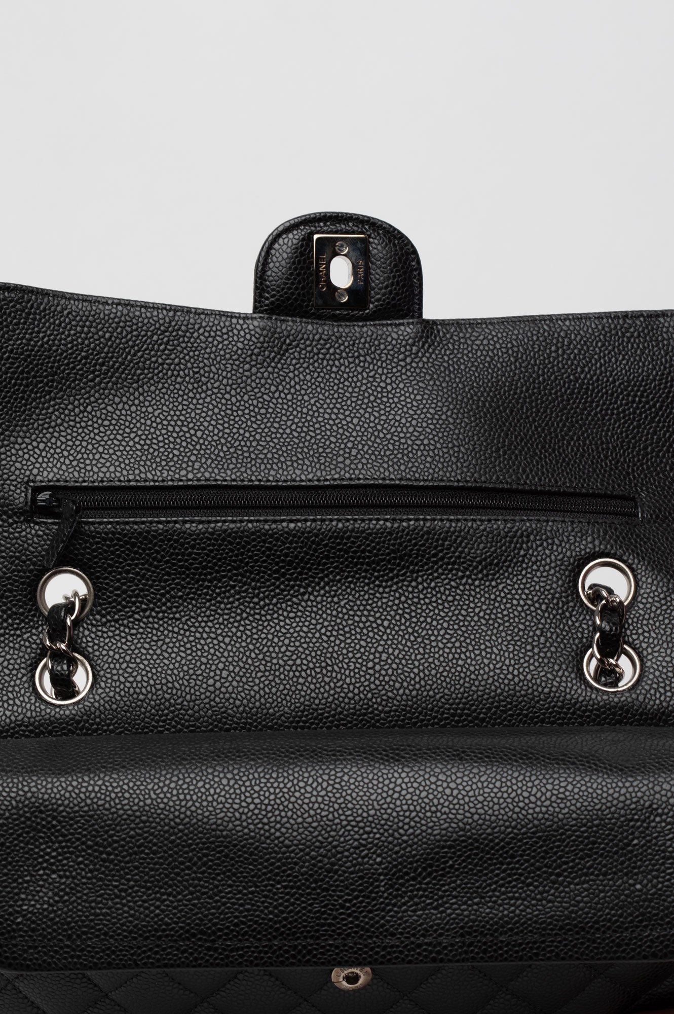 Chanel 2011 Medium Black Caviar Classic Flap Bag