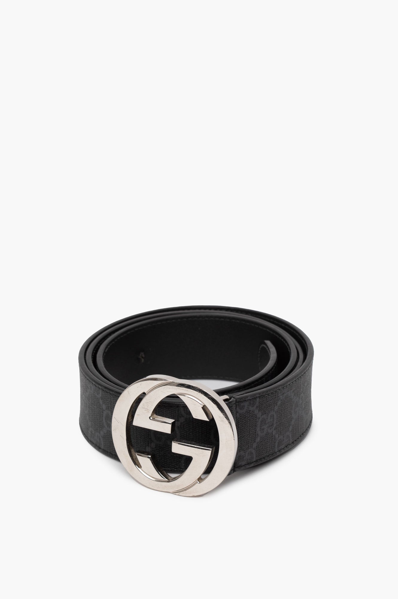 Gucci Black GG Marmont SHW Belt 105 CM