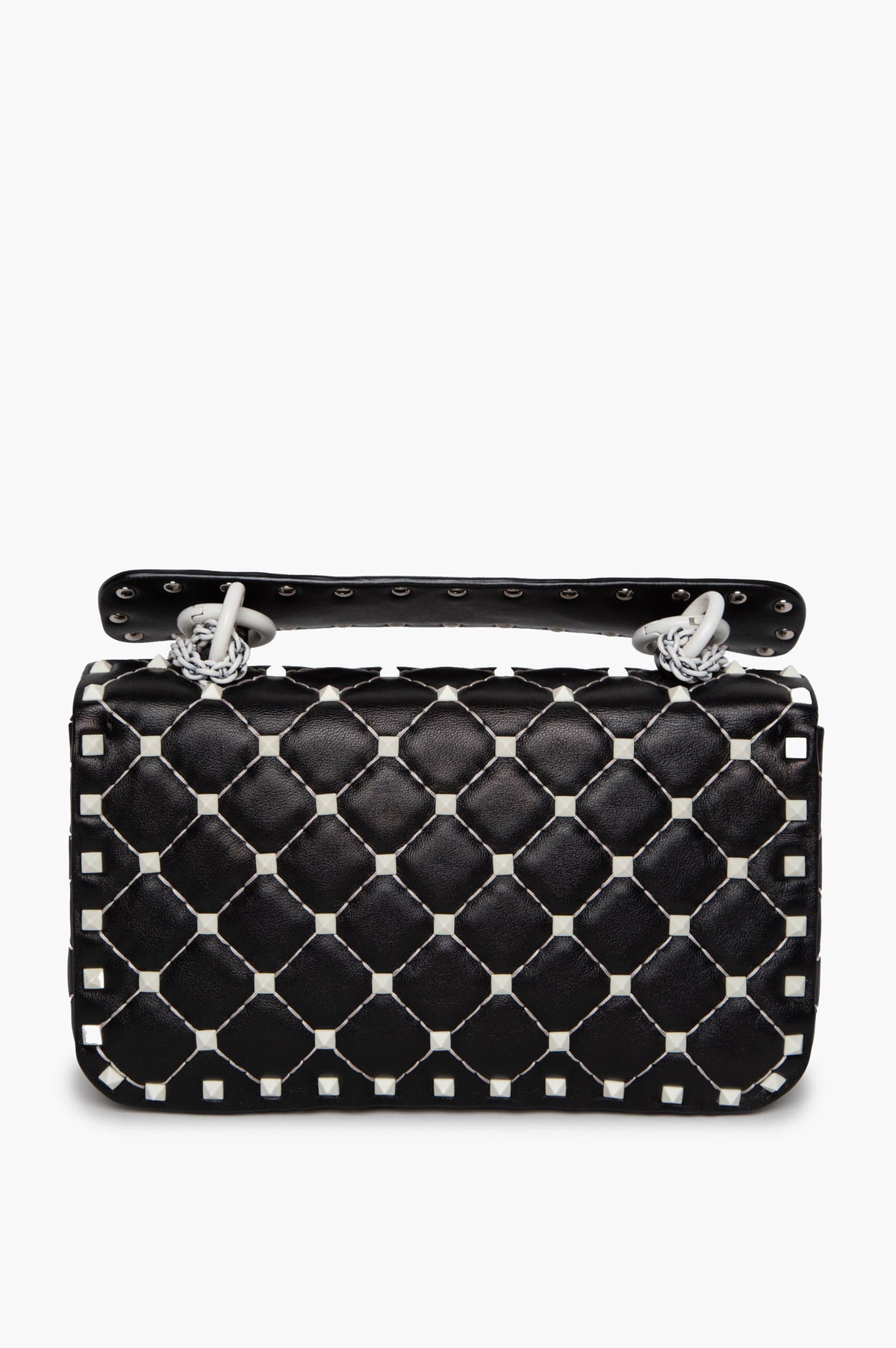 Valentino Black/White Rockstud Chain Bag