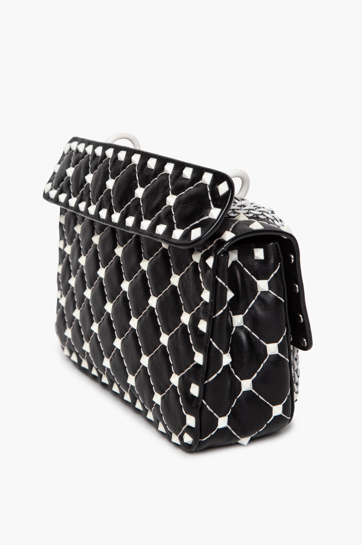 Valentino Black/White Rockstud Chain Bag