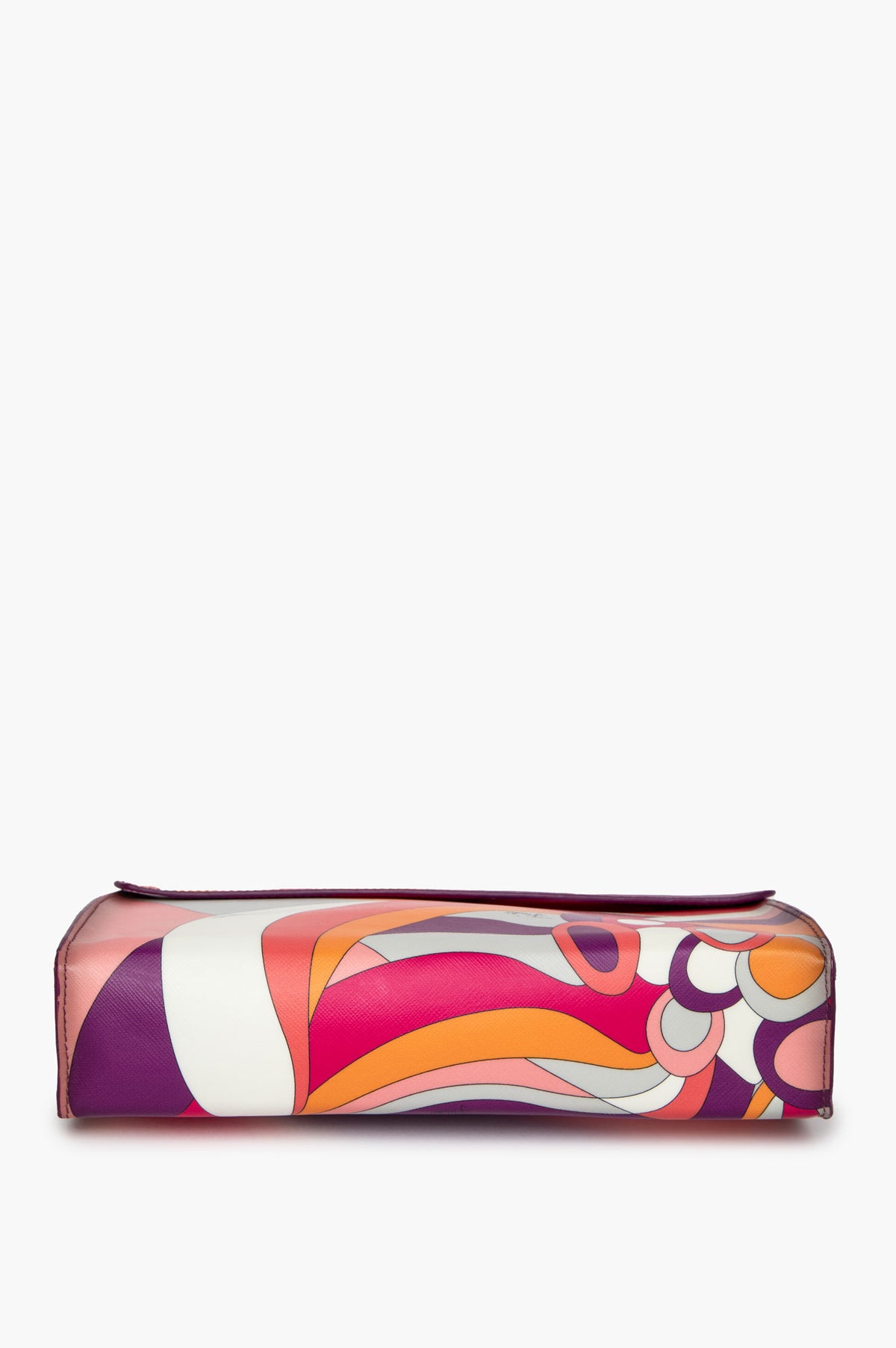 Emilio Pucci Multicolour Print Coated Canvas Clutch