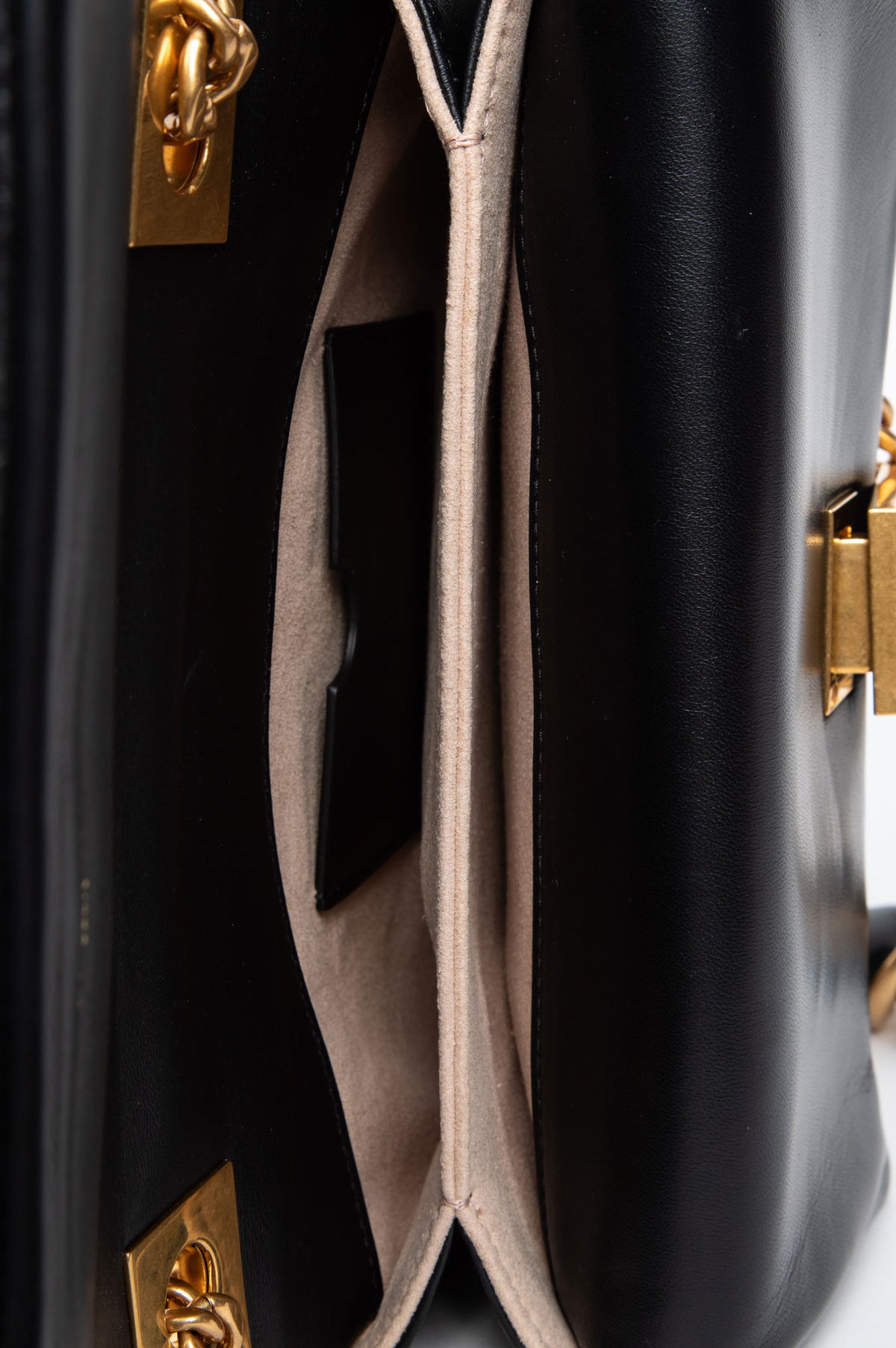 Balmain Black Soft Quilted Lambskin Mini 1945 Shoulder Bag