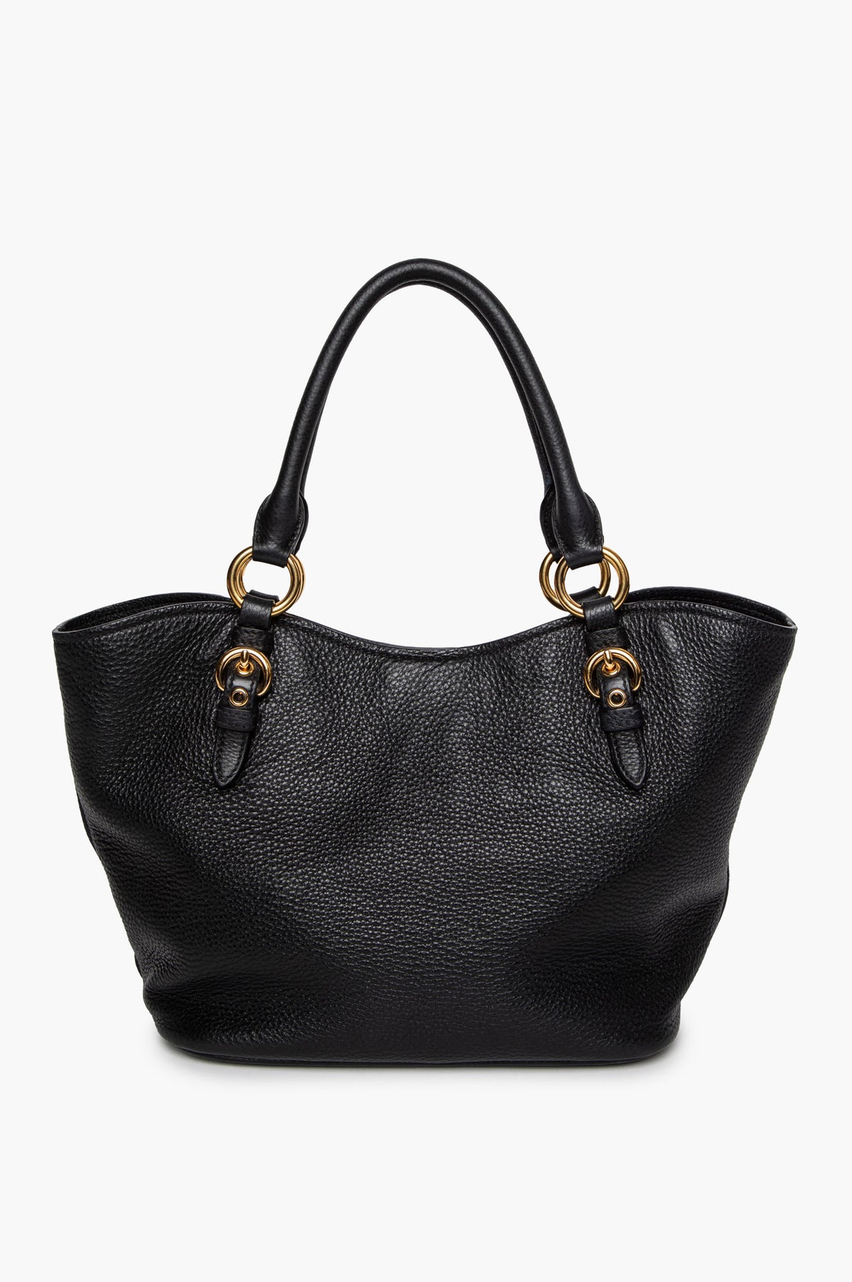 Miu Miu Black Vitello Phenix Tote Bag
