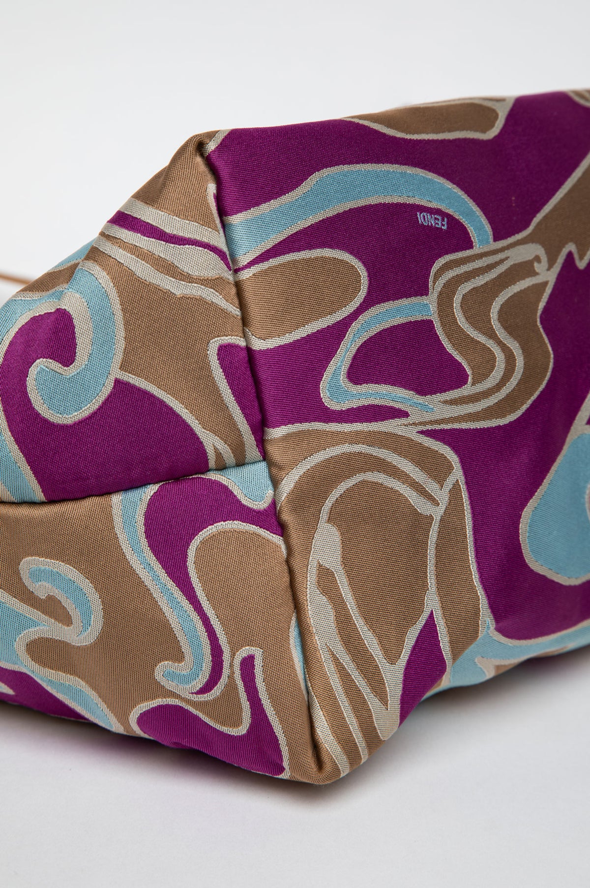 Fendi Multicolor Psychadelic Swirl Satin Tote Bag