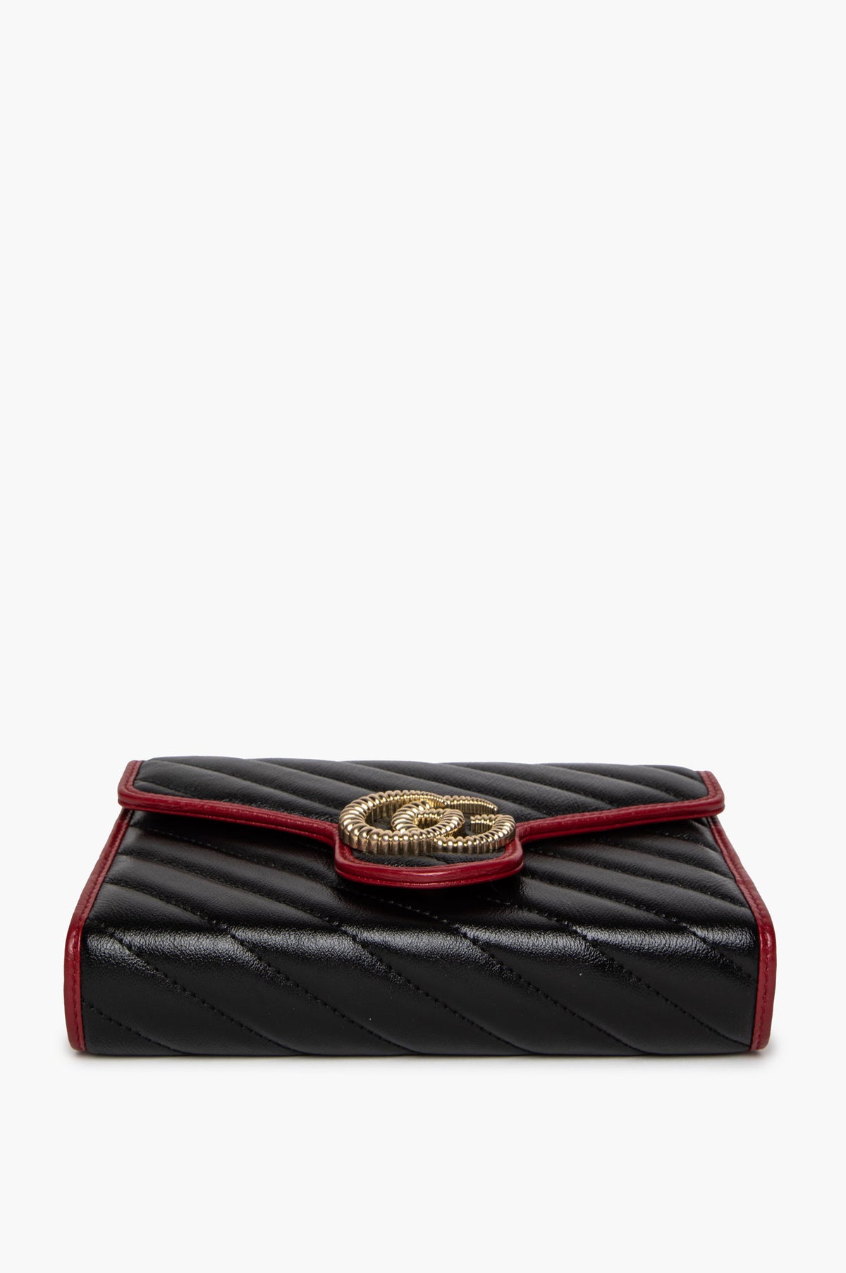 Gucci Matelessé Torchon GG Marmont Chain Wallet