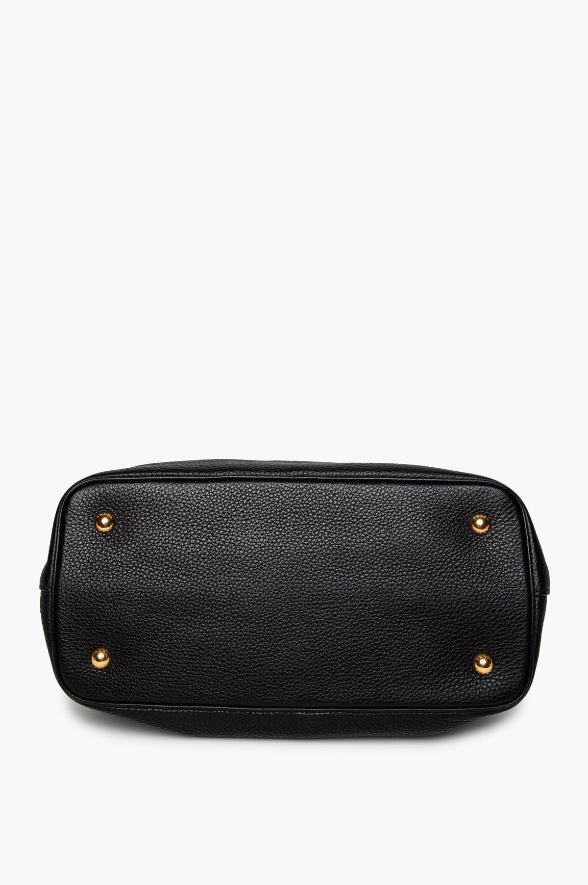 Prada Black Vitello Phenix Tote W/ Strap