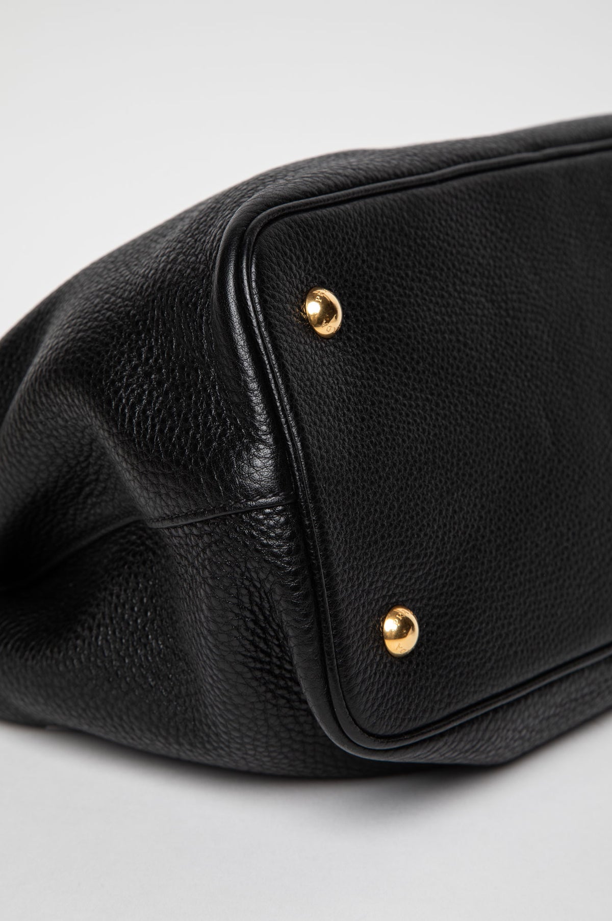 Prada Black Vitello Phenix Tote W/ Strap