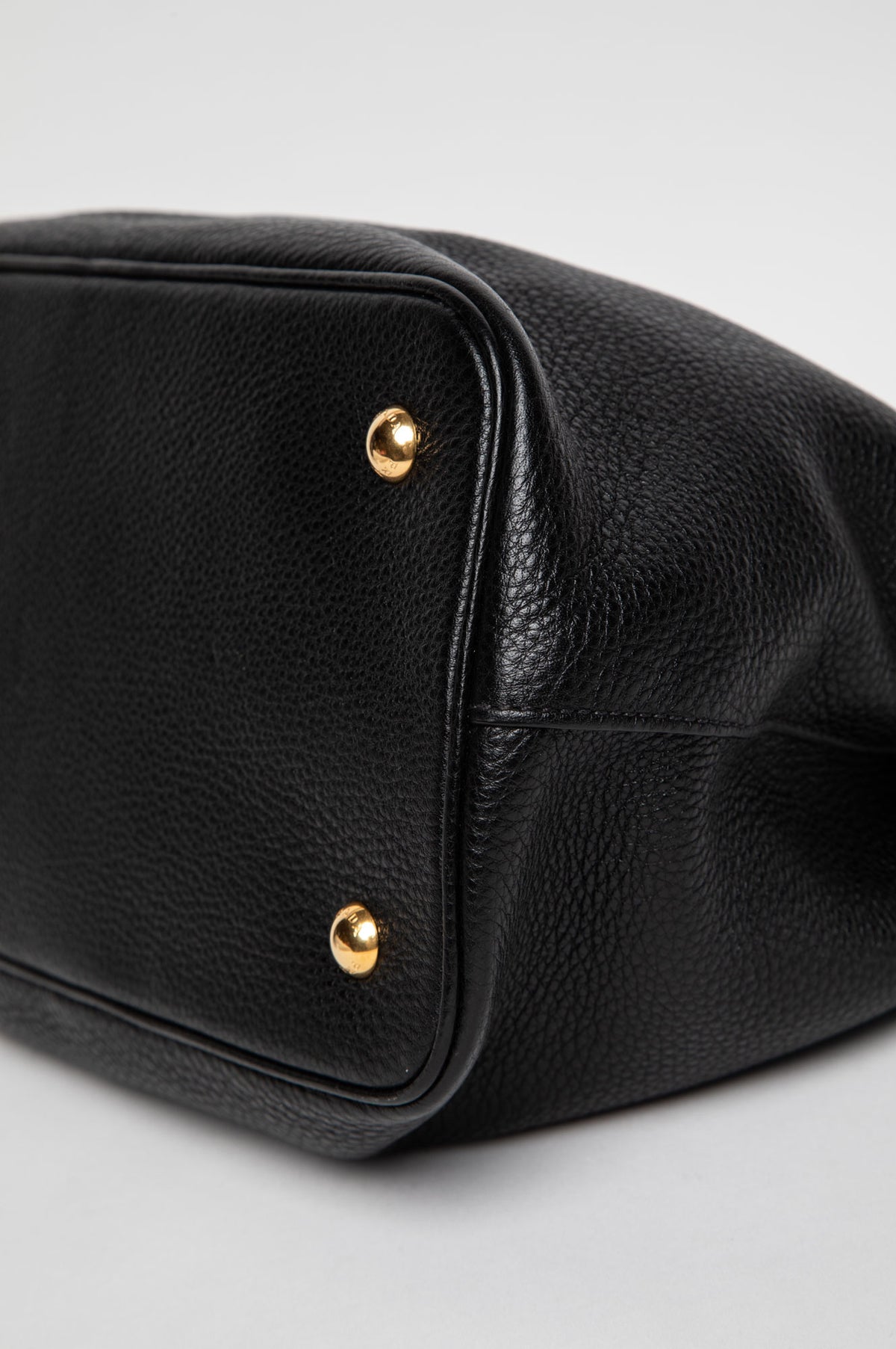 Prada Black Vitello Phenix Tote W/ Strap