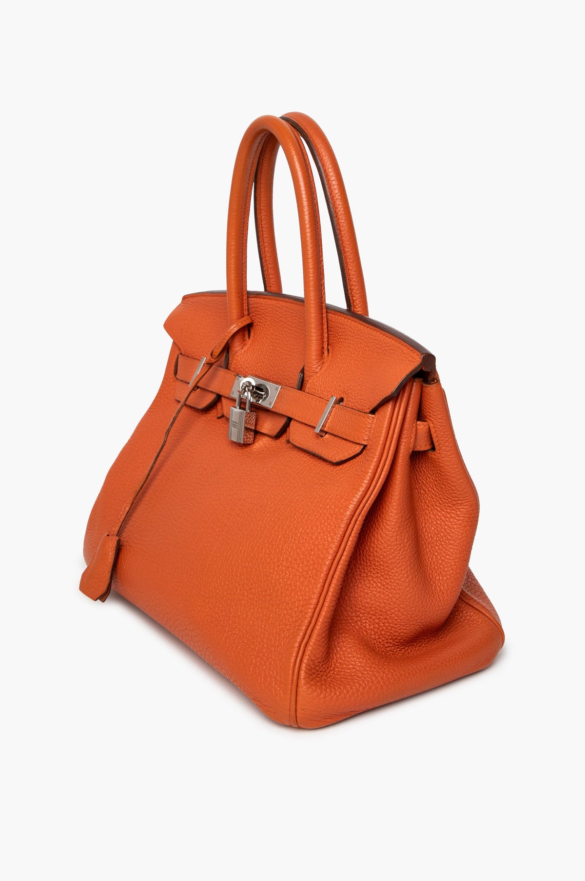Hermès Birkin 30 Orange Togo Leather Palladium Hardware