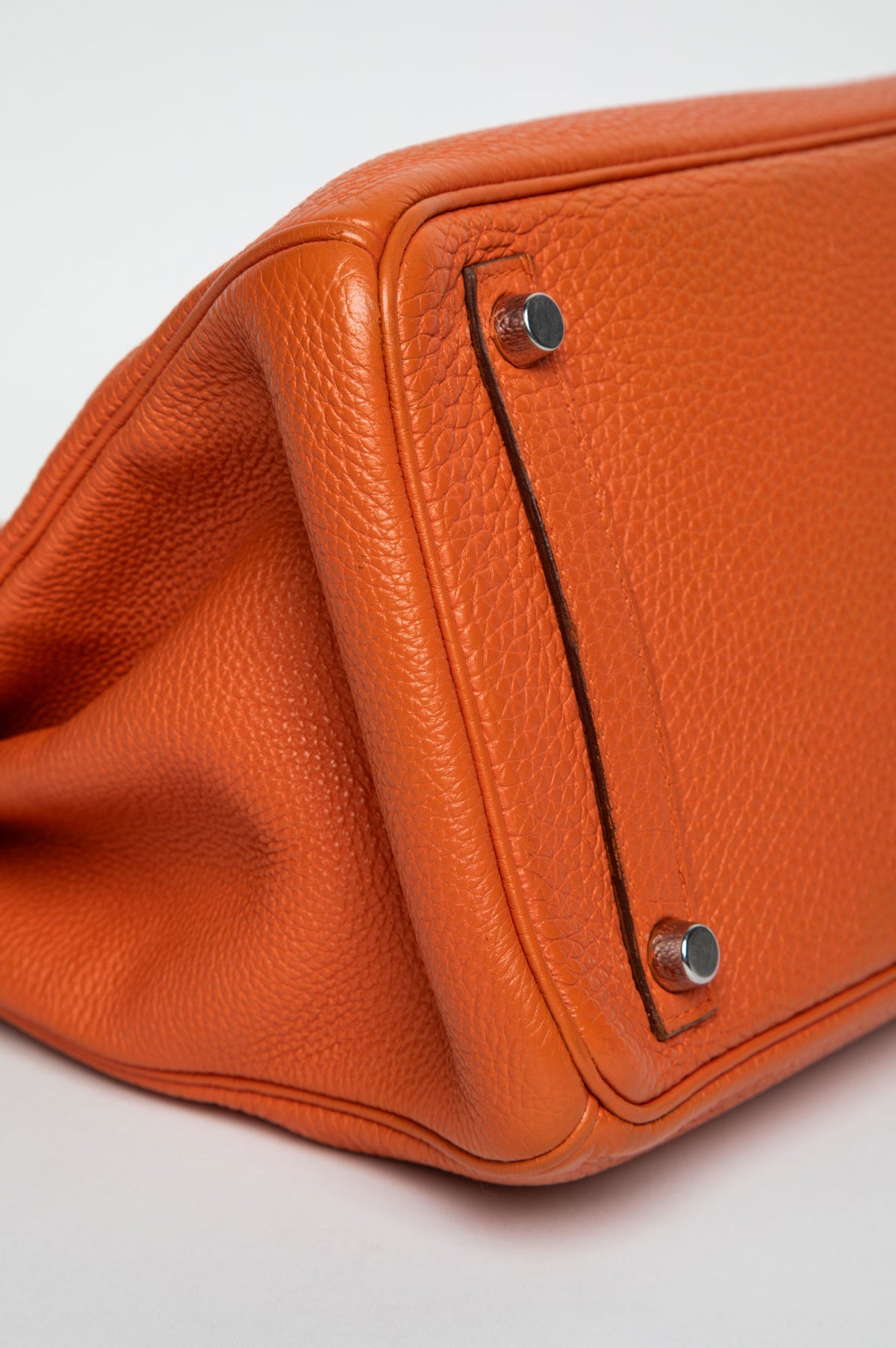 Hermès Birkin 30 Orange Togo Leather Palladium Hardware