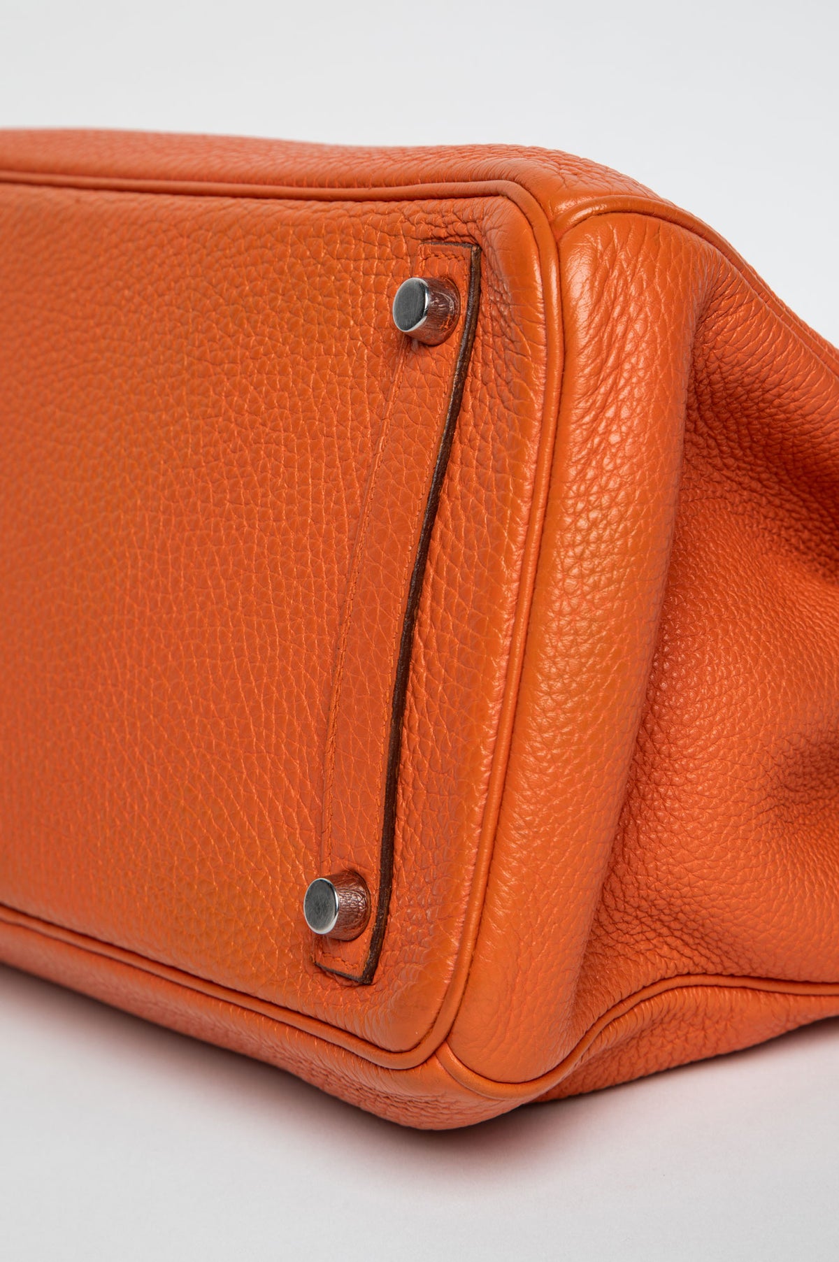 Hermès Birkin 30 Orange Togo Leather Palladium Hardware