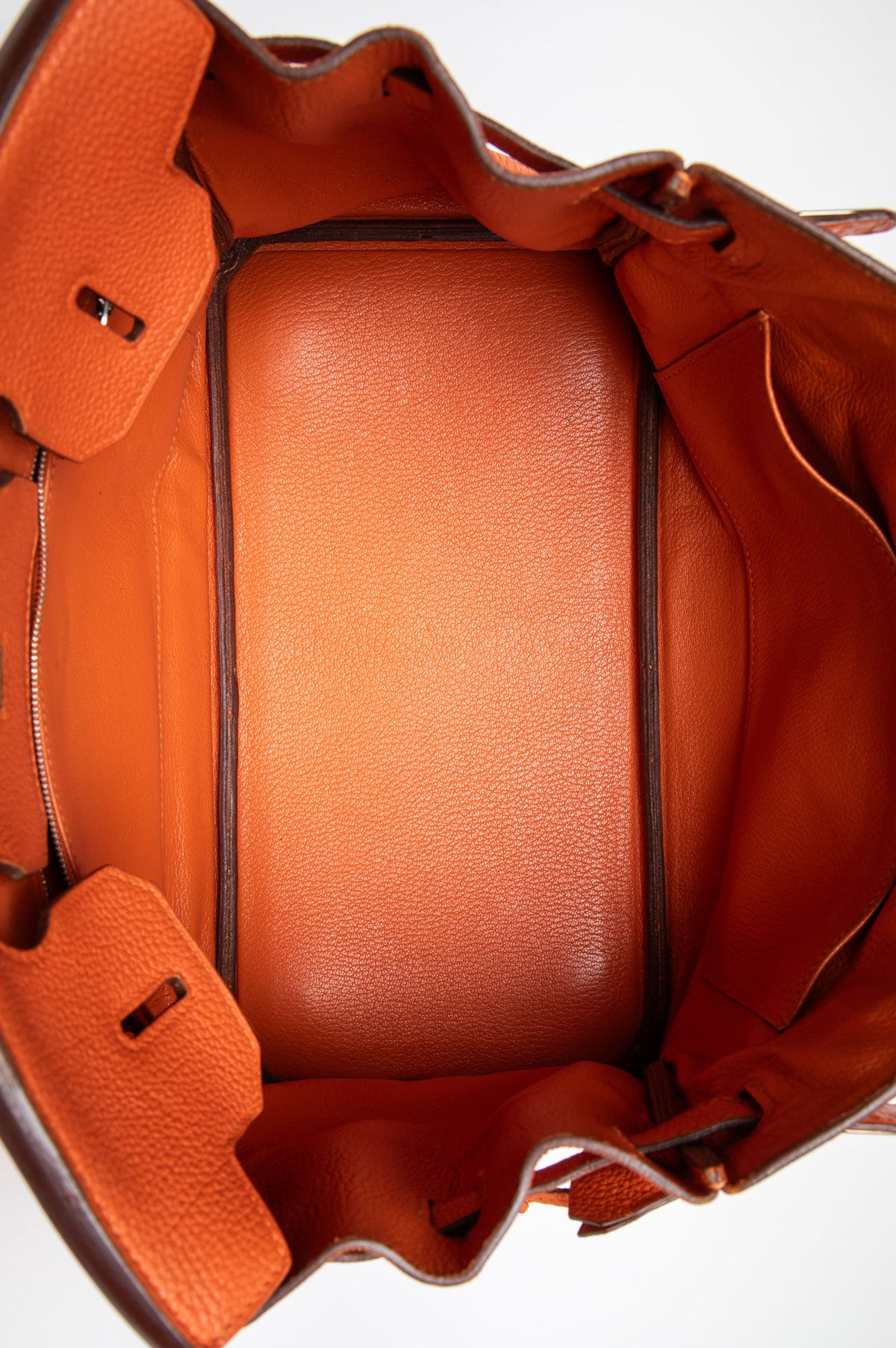Hermès Birkin 30 Orange Togo Leather Palladium Hardware