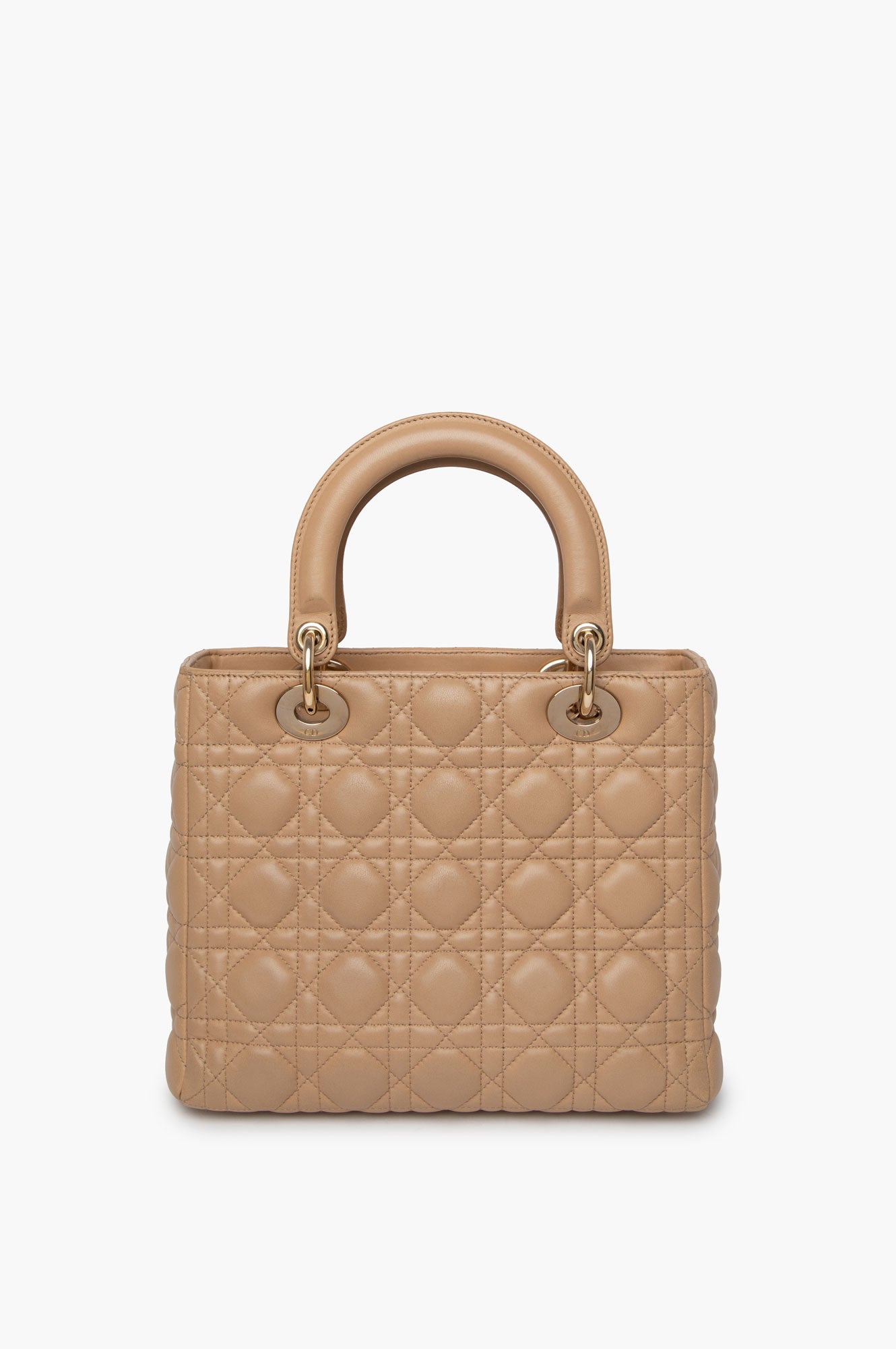 Christian Dior Beige Medium Lady Dior Bag