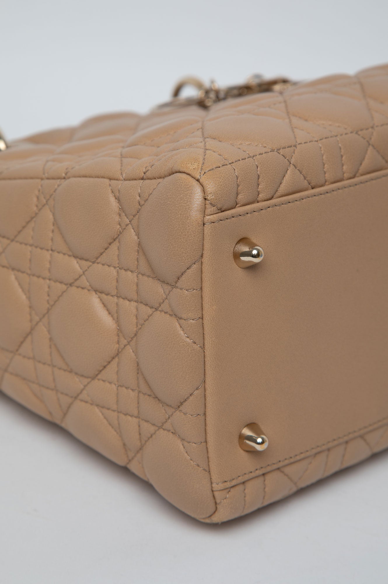 Christian Dior Beige Medium Lady Dior Bag