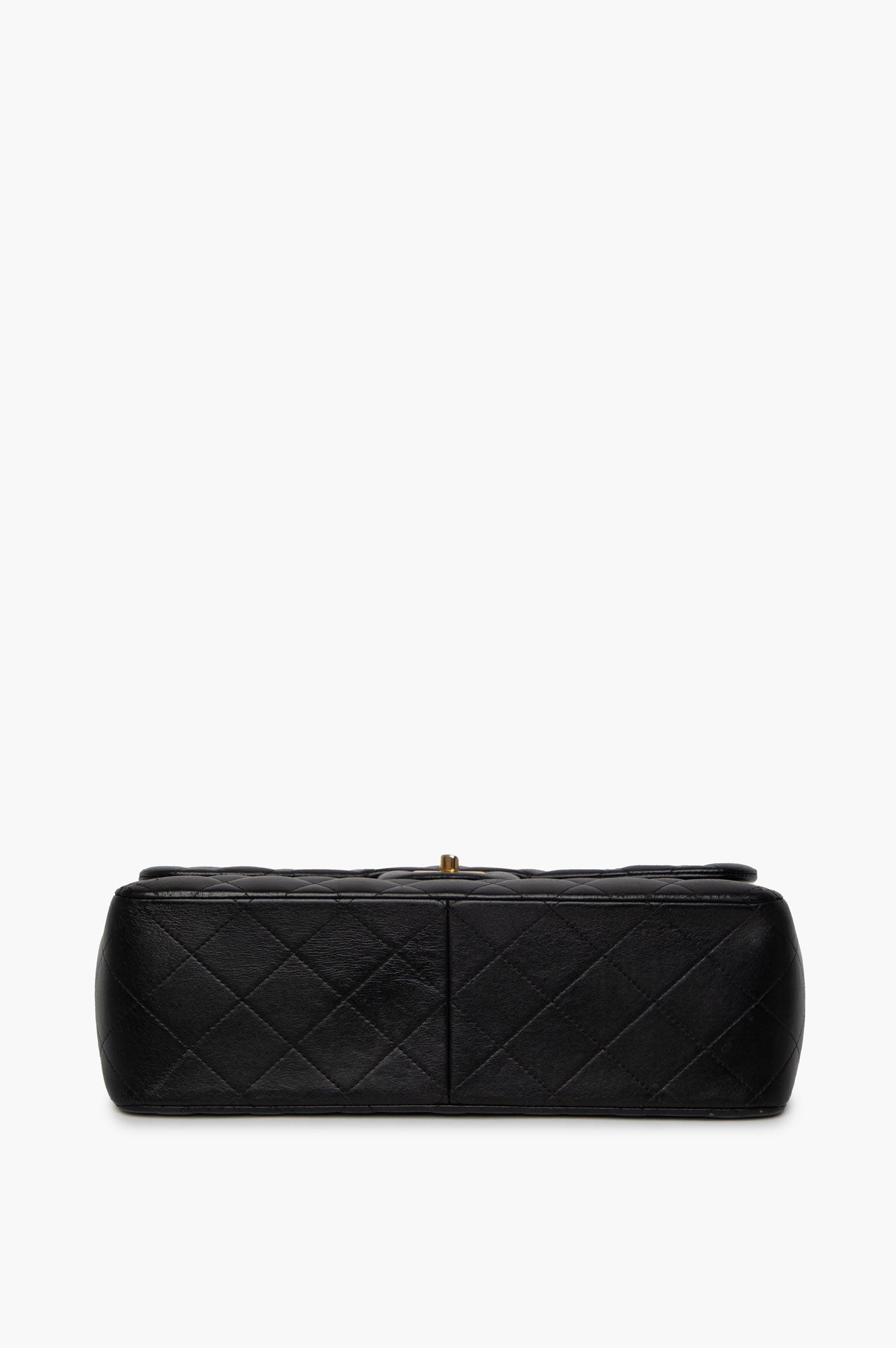 Chanel Black Lambskin Classic Flap Jumbo Bag