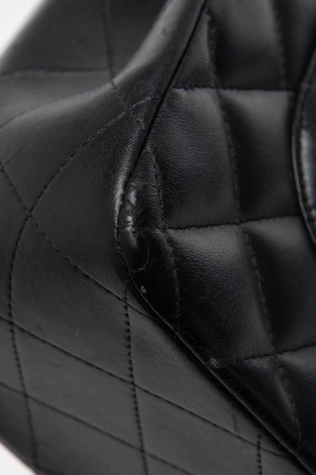 Chanel Black Lambskin Classic Flap Jumbo Bag
