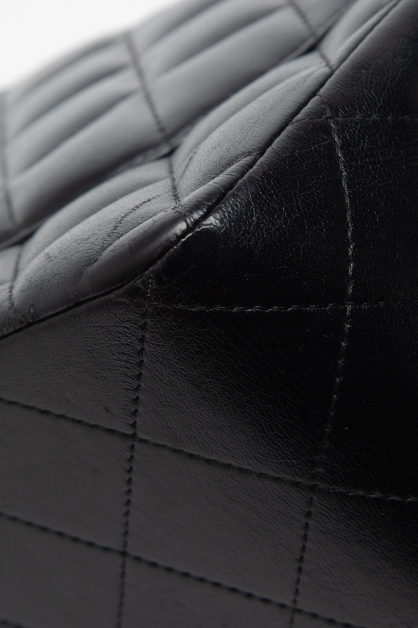 Chanel Black Lambskin Classic Flap Jumbo Bag