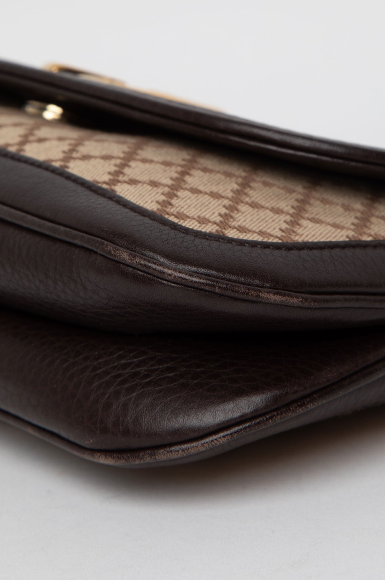 Gucci Brown Diamante Chain Bag
