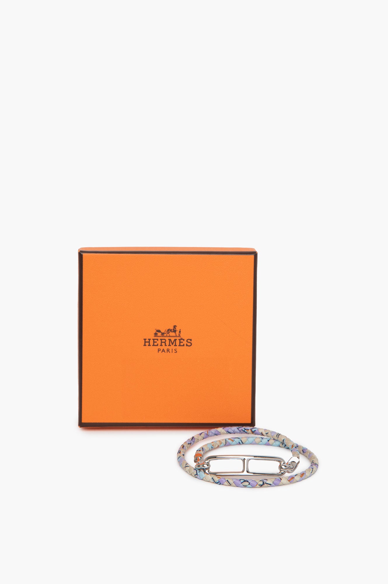 Hermes Purple Blue Roulis Double Tour Bracelet