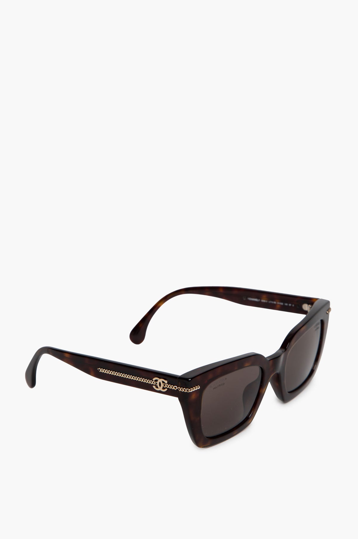 Chanel Polarized Square Tortoise Chain Detail 5509-A Sunglasses