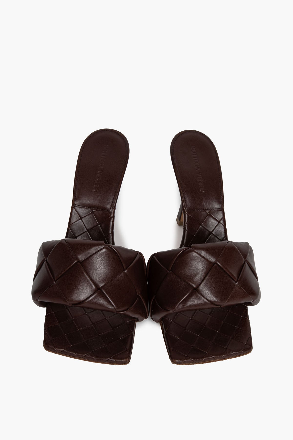 Bottega Veneta Dark Brown Intrecciato Lido Mule Sandals Size 39