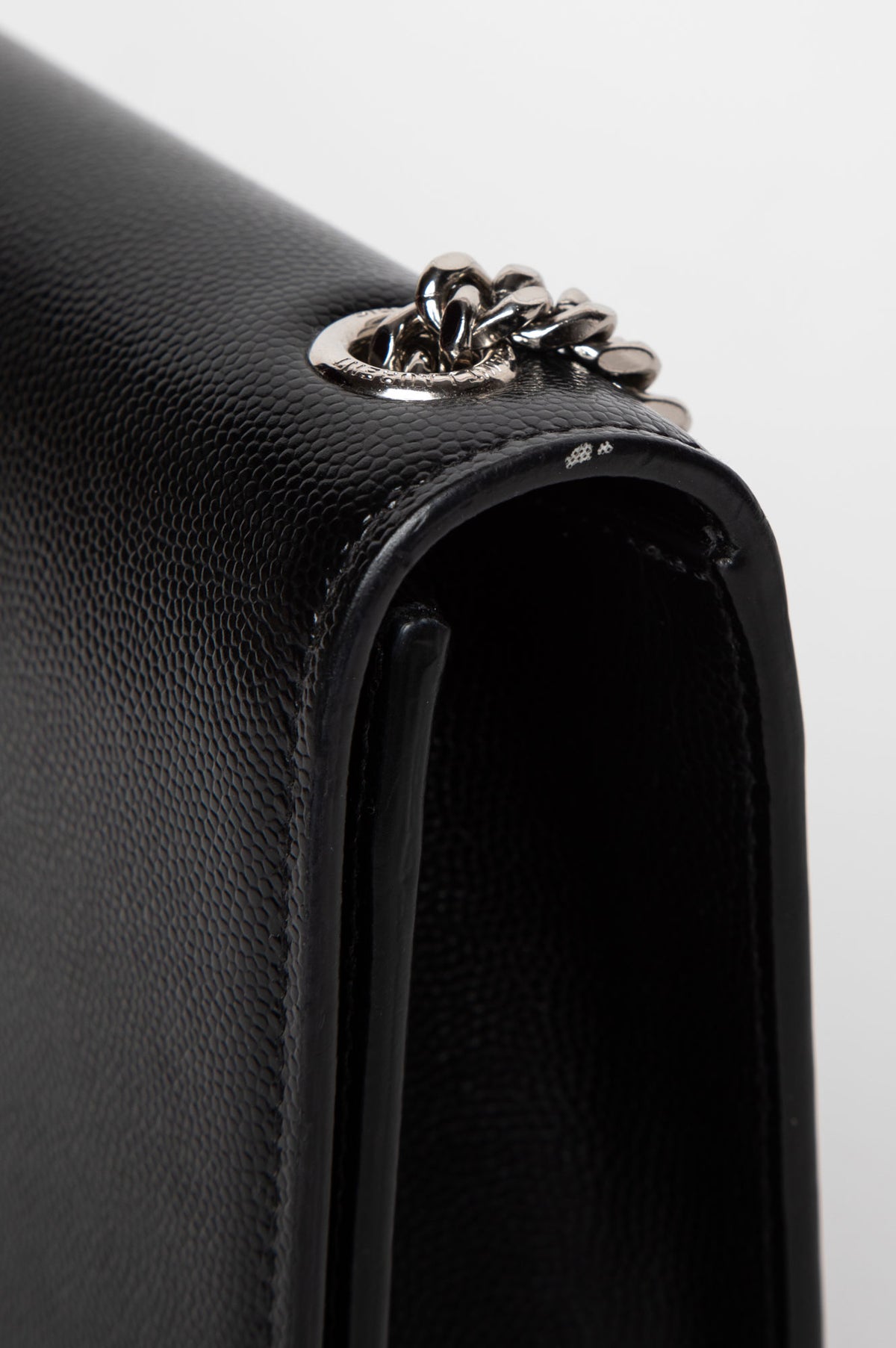 Saint Laurent Black Grain de Poudre Kate Tassel Bag