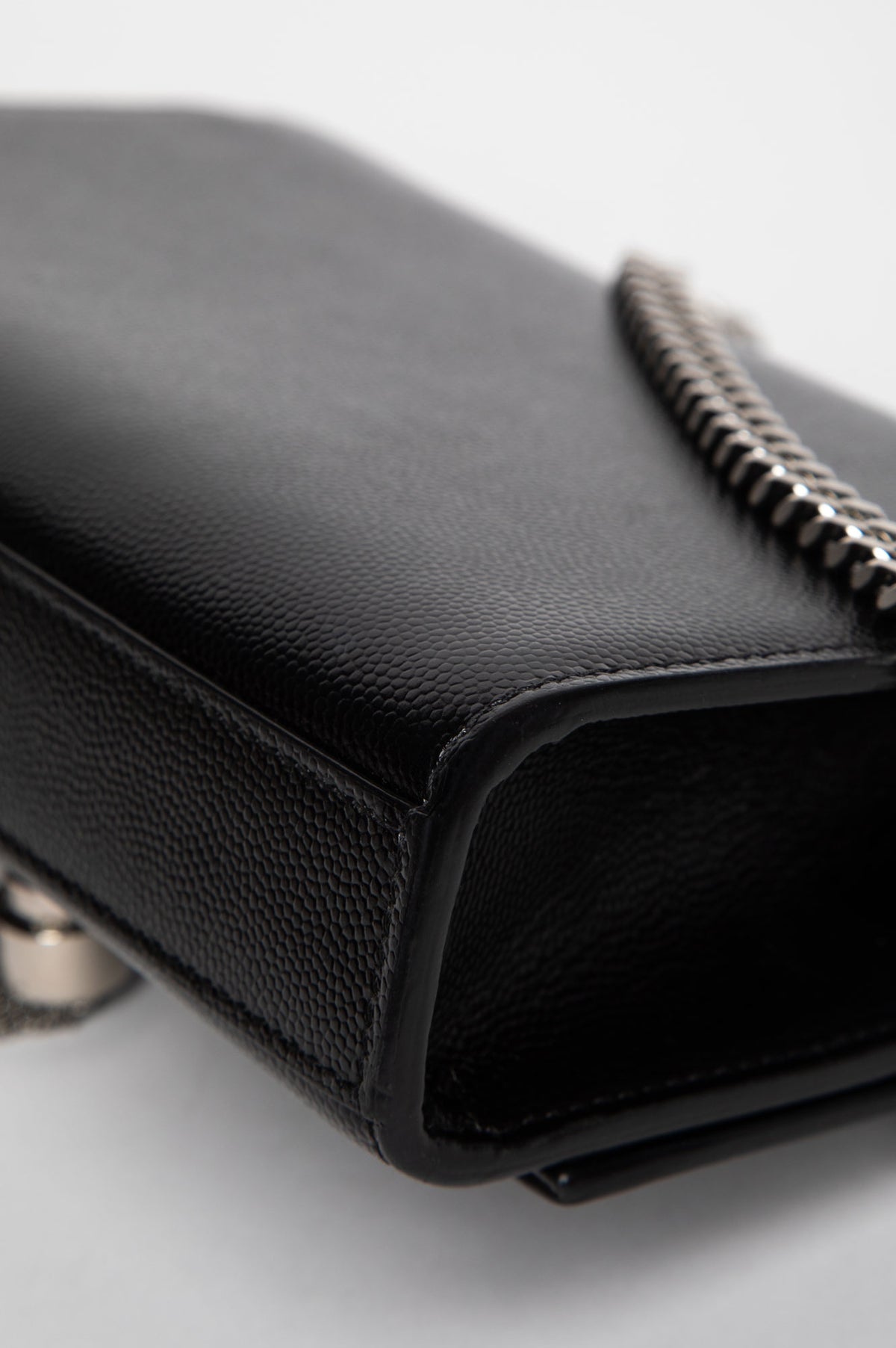 Saint Laurent Black Grain de Poudre Kate Tassel Bag