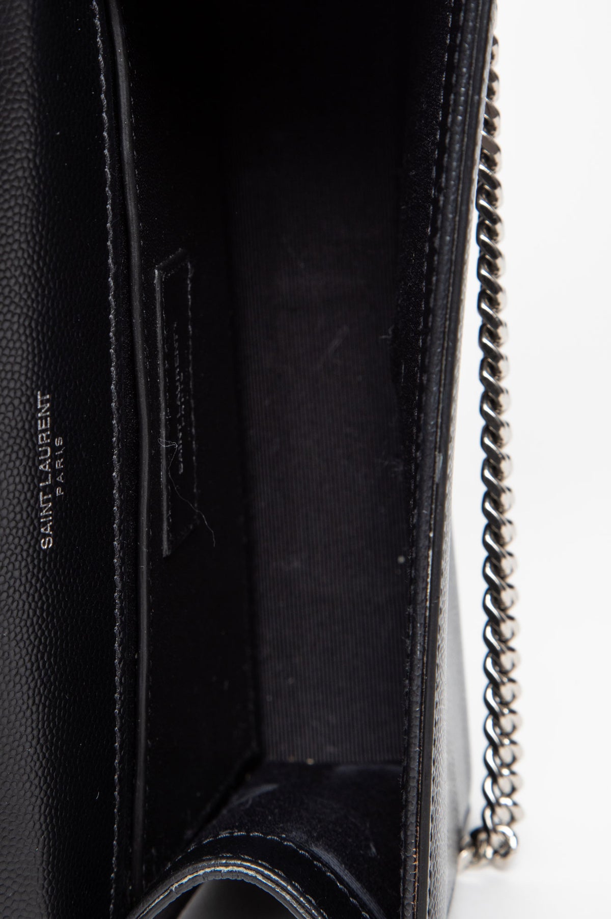 Saint Laurent Black Grain de Poudre Kate Tassel Bag