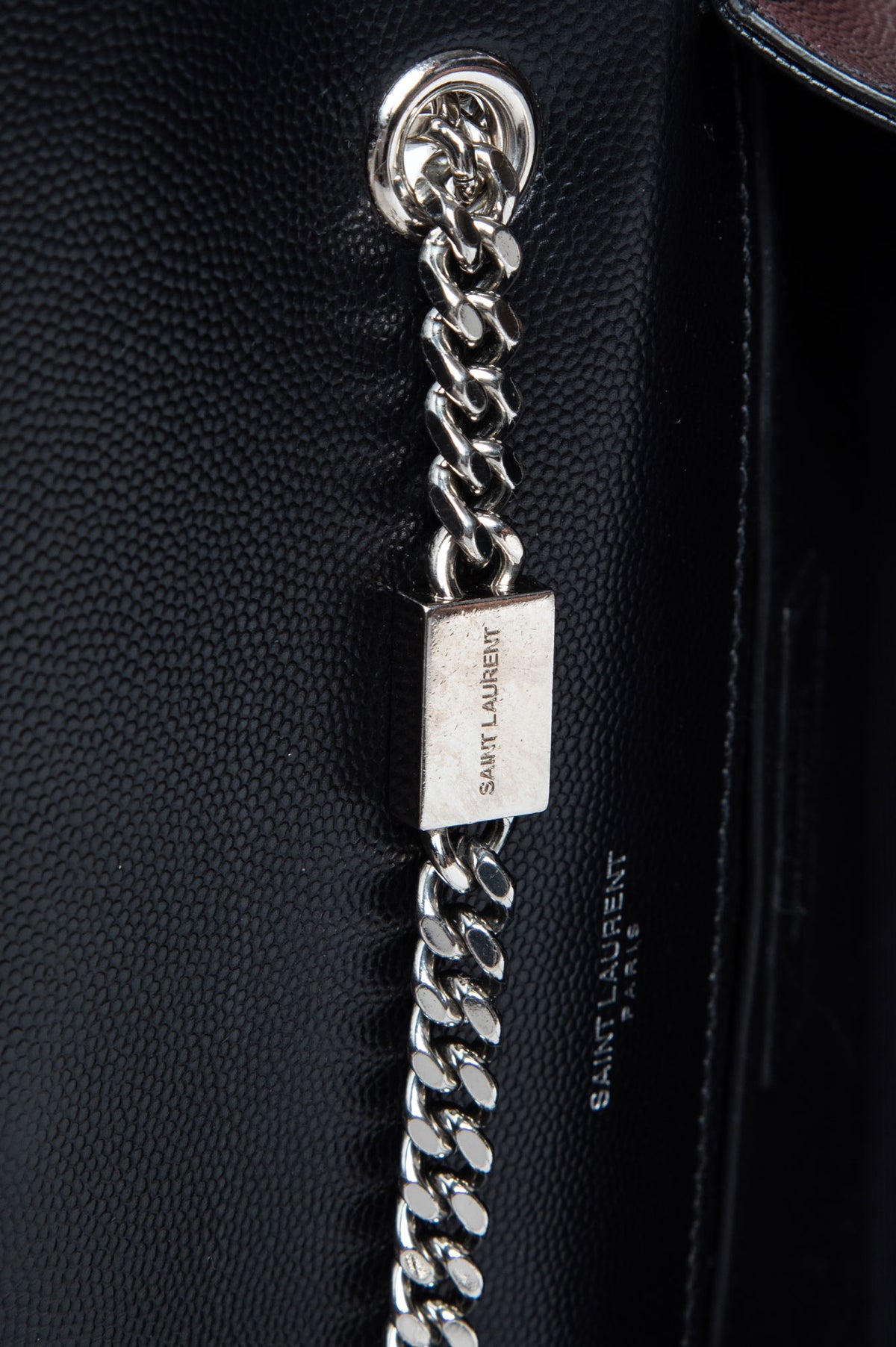 Saint Laurent Black Grain de Poudre Kate Tassel Bag