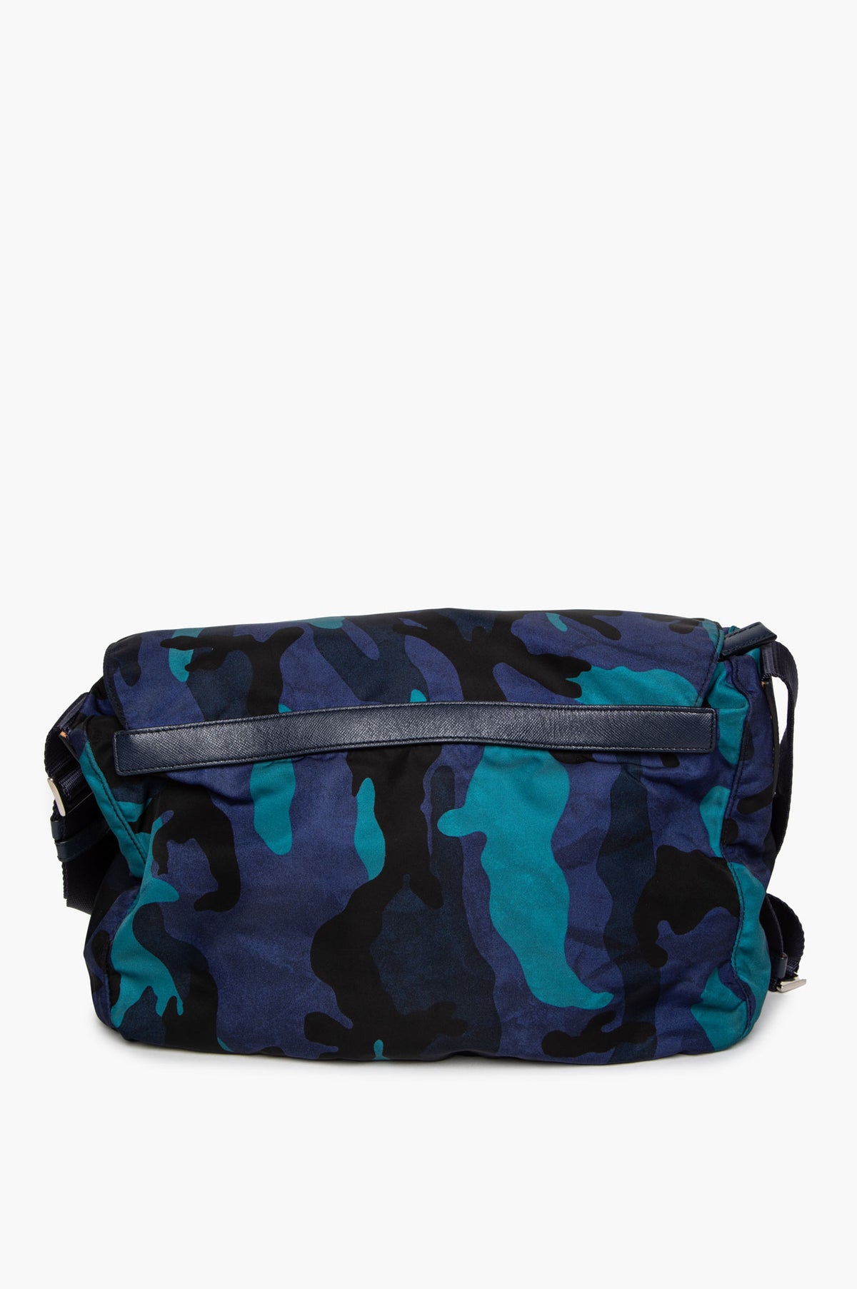 Prada Blue Camo Tessuto Nylon Messenger Bag