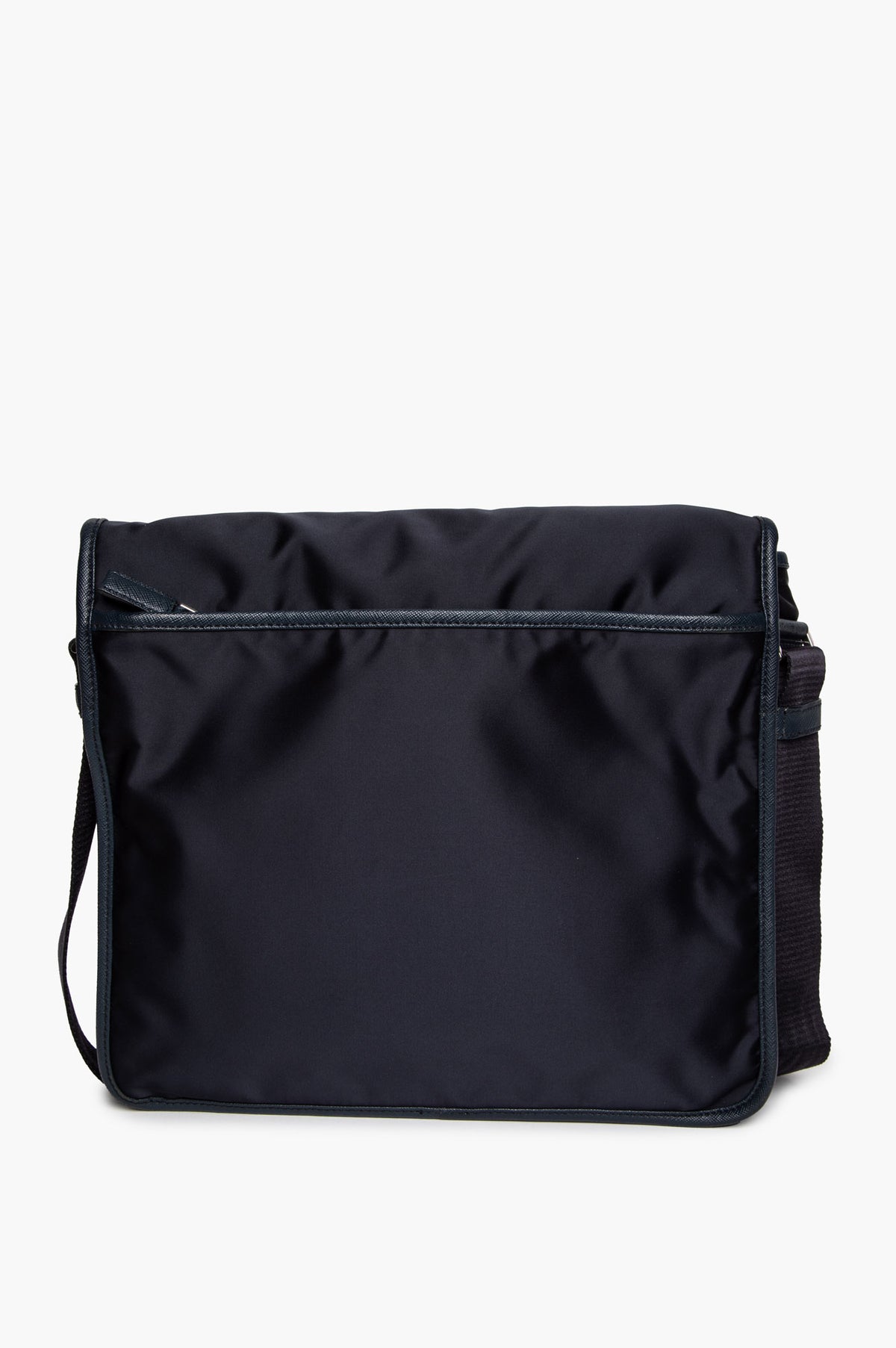 Prada Navy Tessuto Nylon Saffiano Trimmed Messenger Bag