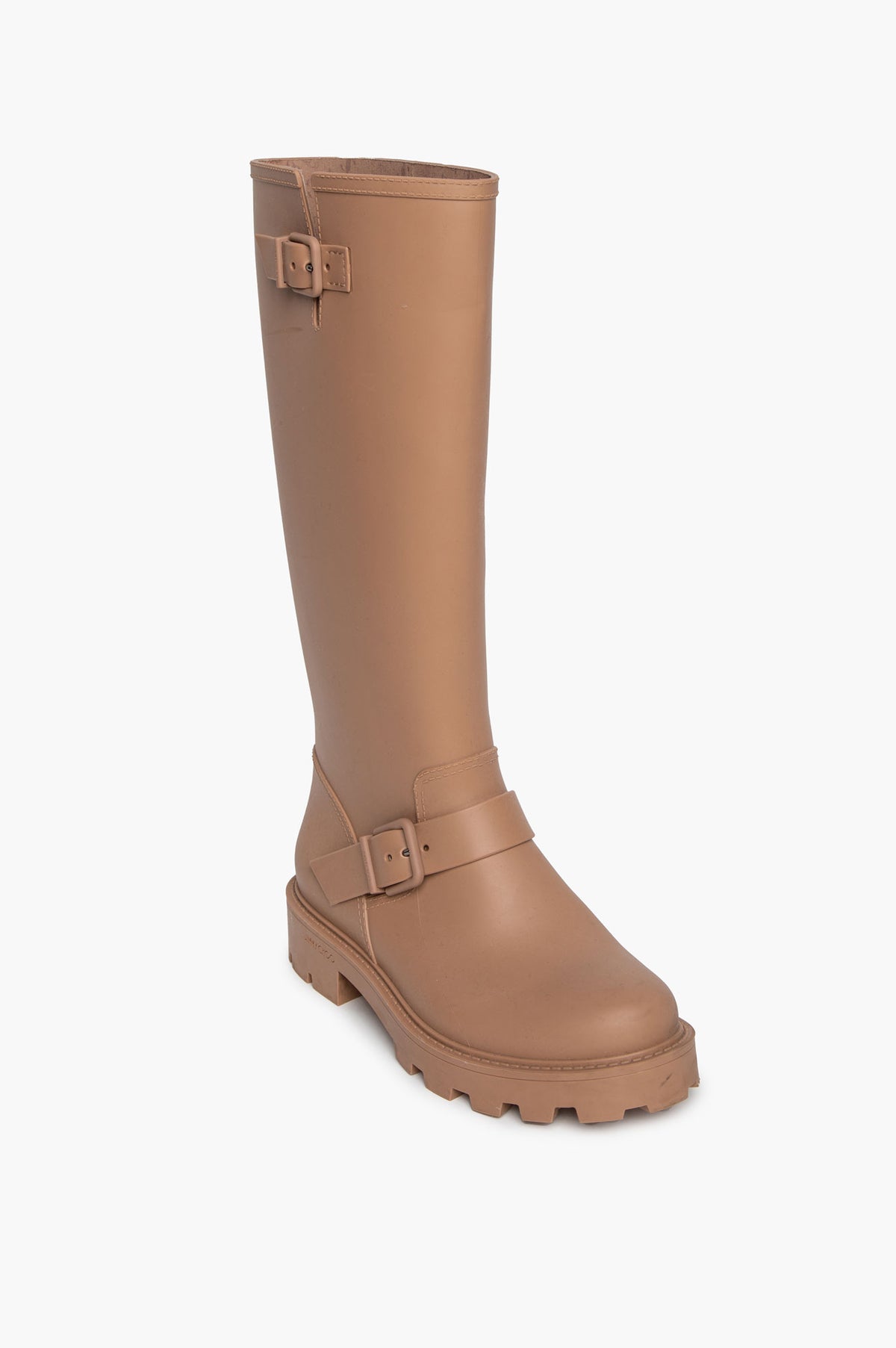 Jimmy Choo Camel Rubber Yael Rain Boots Size 39