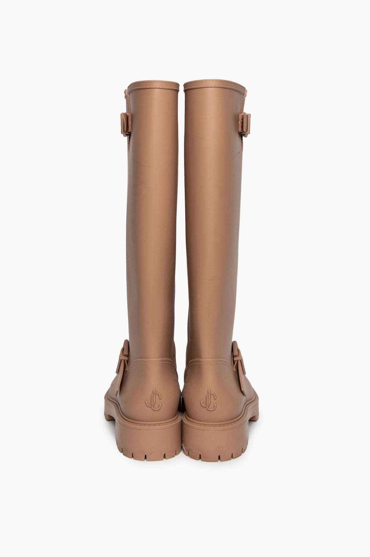 Jimmy Choo Camel Rubber Yael Rain Boots Size 39