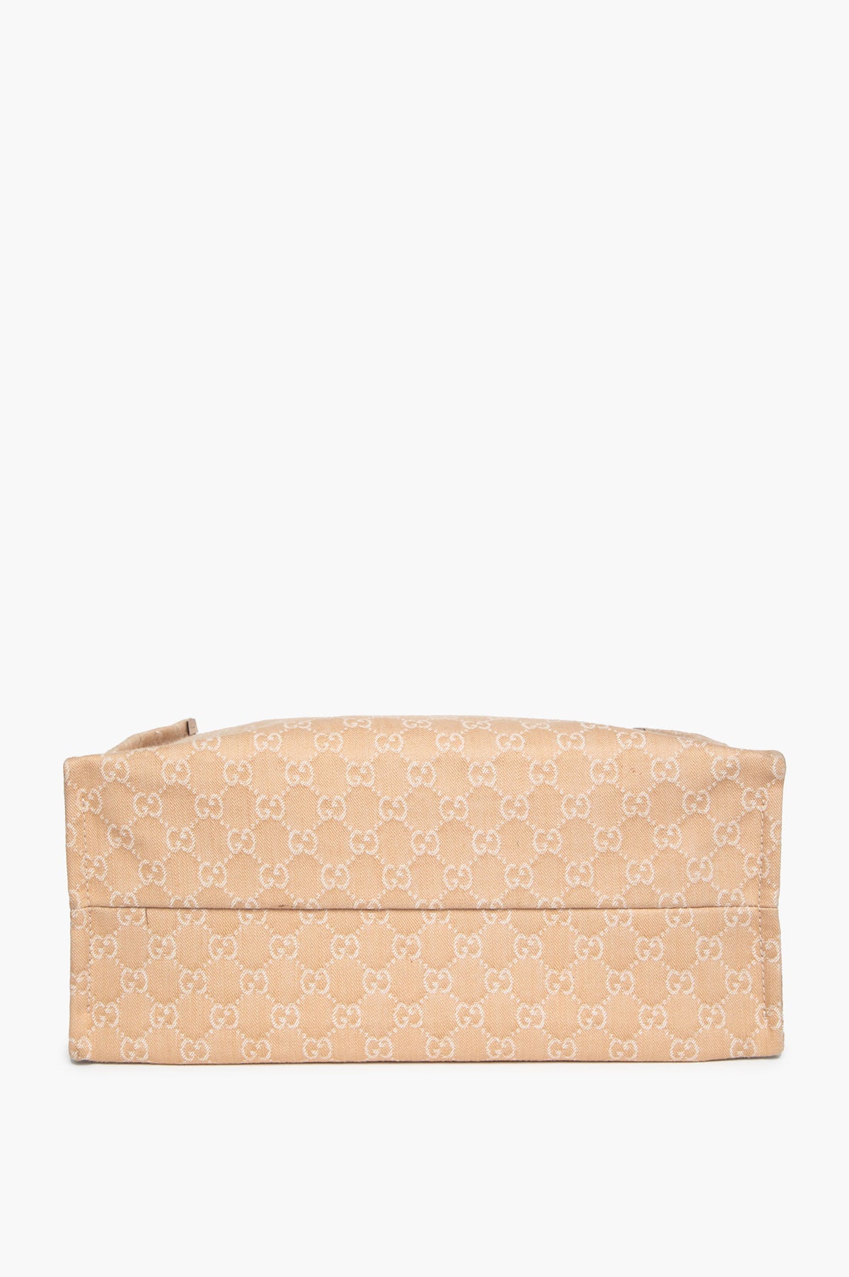 Gucci Beige GG Canvas Denim Tote GM