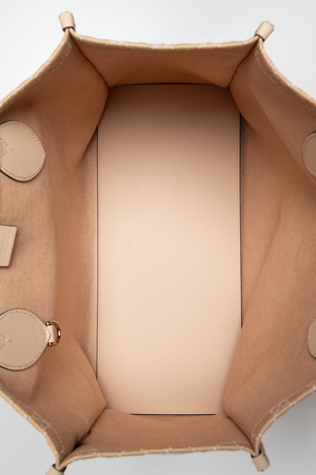 Gucci Beige GG Canvas Denim Tote GM