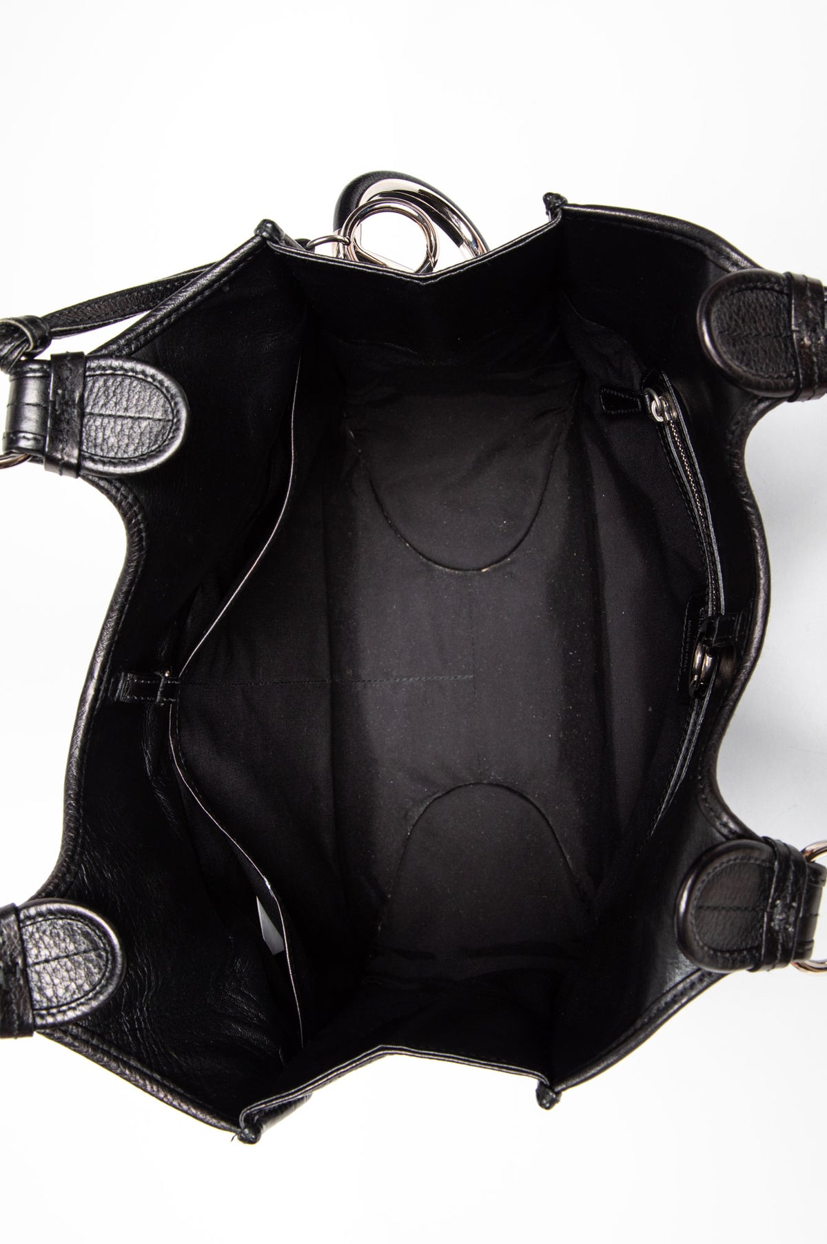 Christian Dior Black Leather 61 Hobo Tote