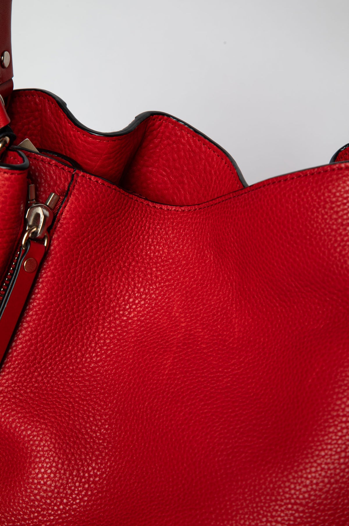 Burberry Red Leather House Check Maidstone MM Bag