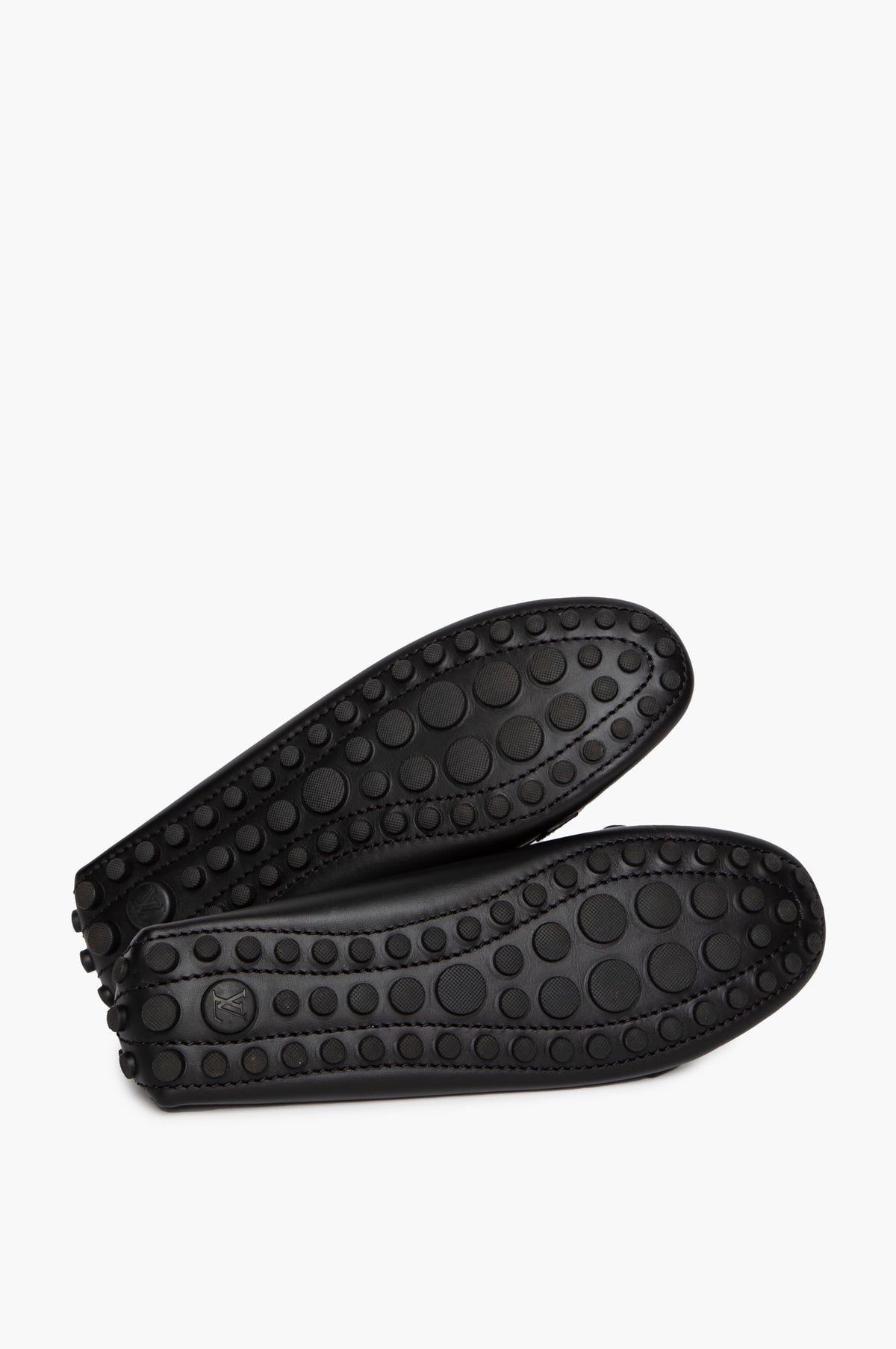 Louis Vuitton Black Leather Dauphine Loafers Size 36.5