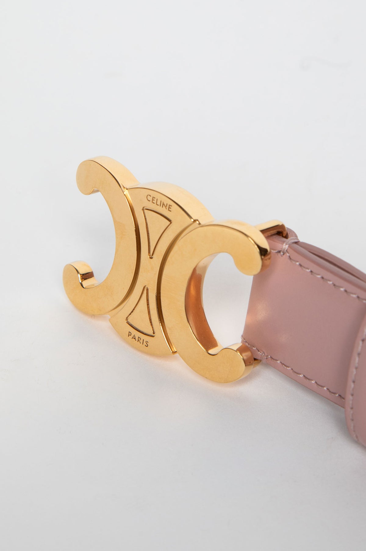 Celine Pink Triomphe Belt Size 80