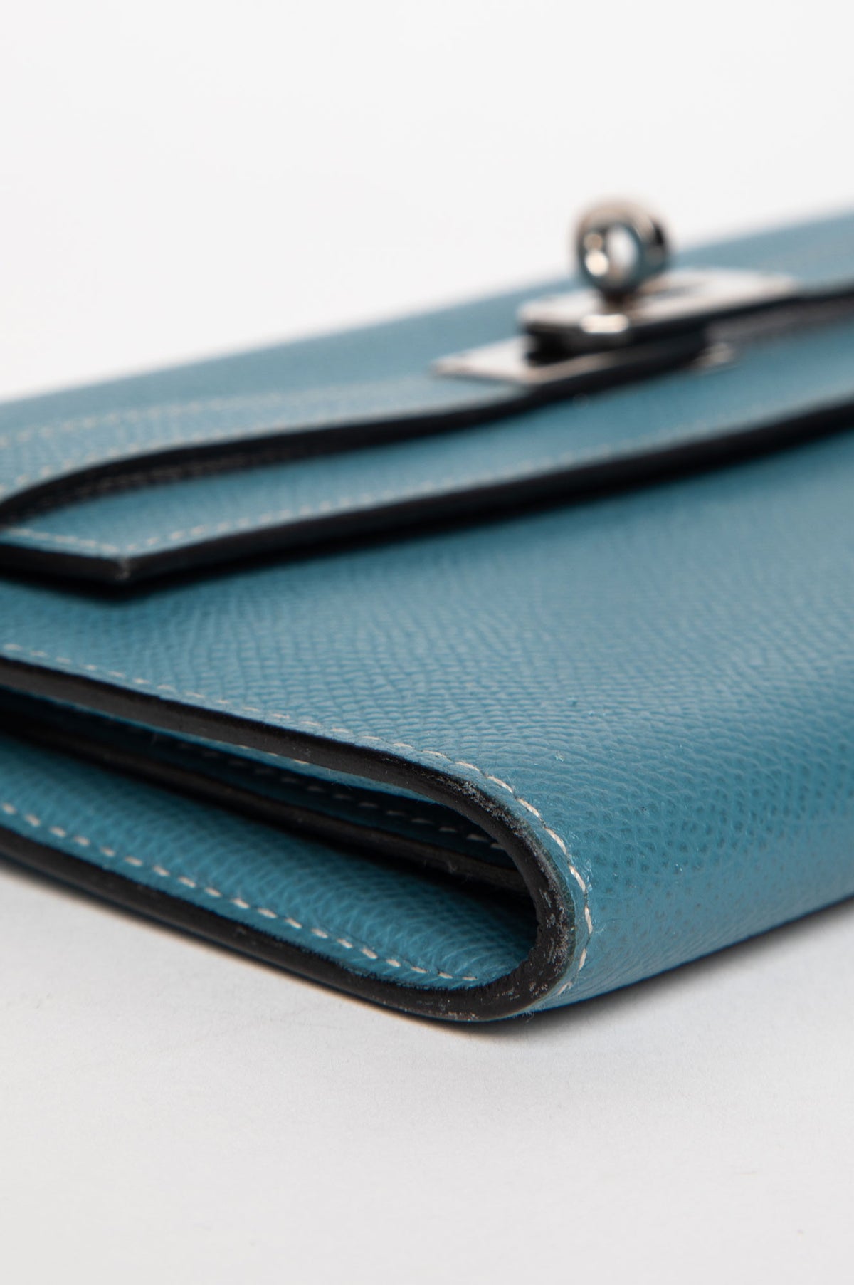 Hermès Blue Jean Epsom Leather Kelly Wallet
