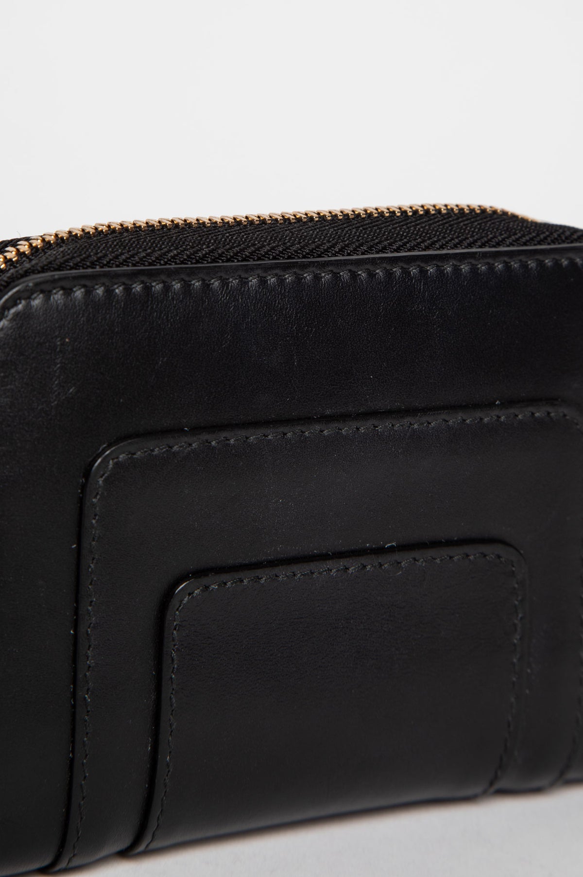 Bvlgari Black Leather Serpenti Zip Wallet