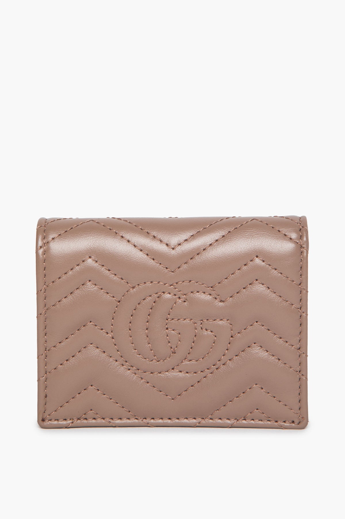 Gucci Beige Matelessé GG Marmont Wallet