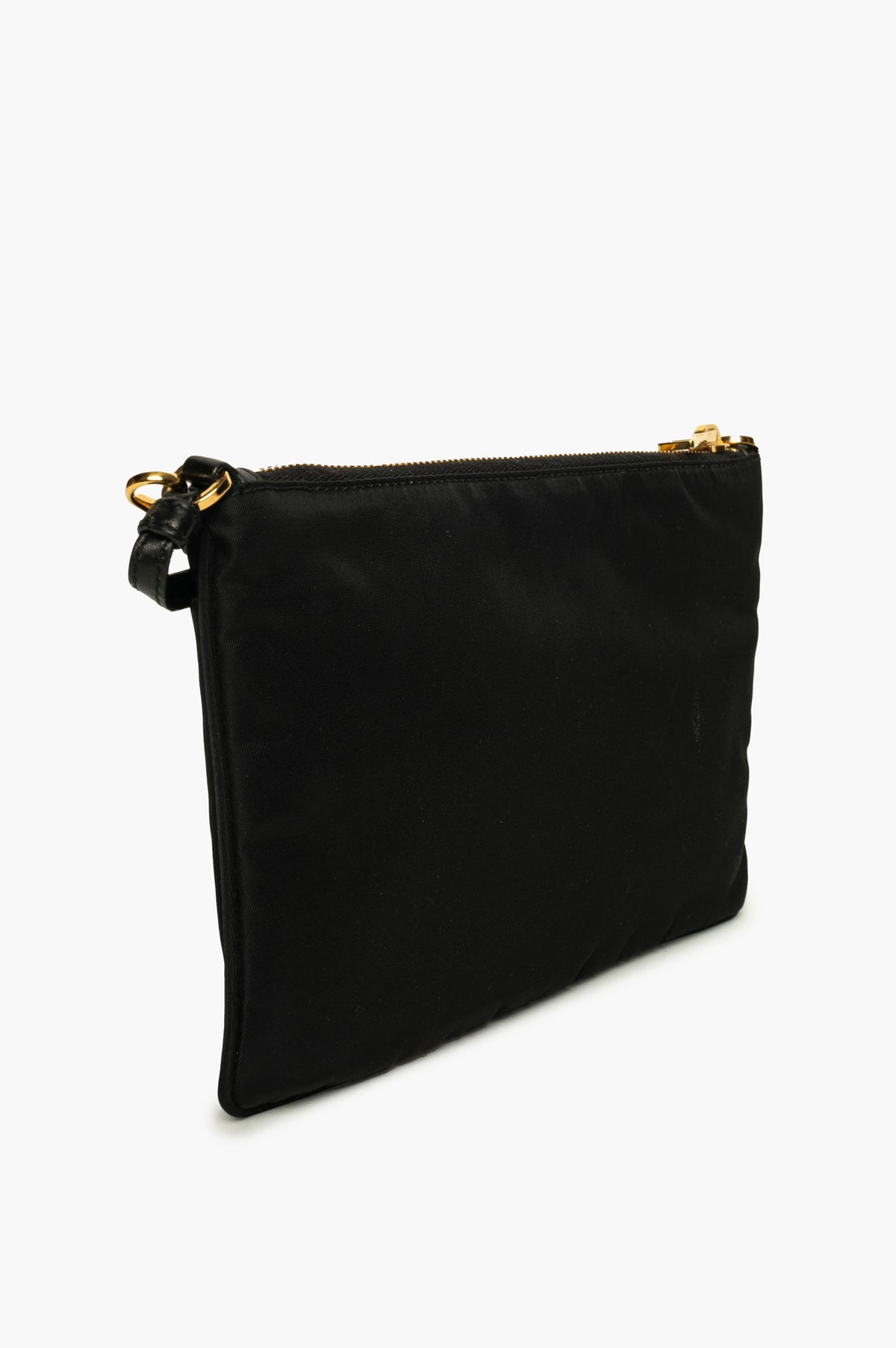 Prada Black Tessuto Nylon Fiocco Clutch