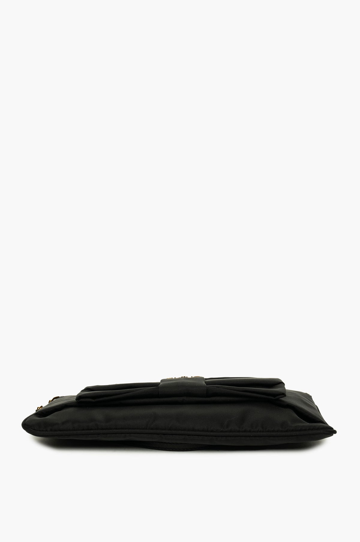 Prada Black Tessuto Nylon Fiocco Clutch